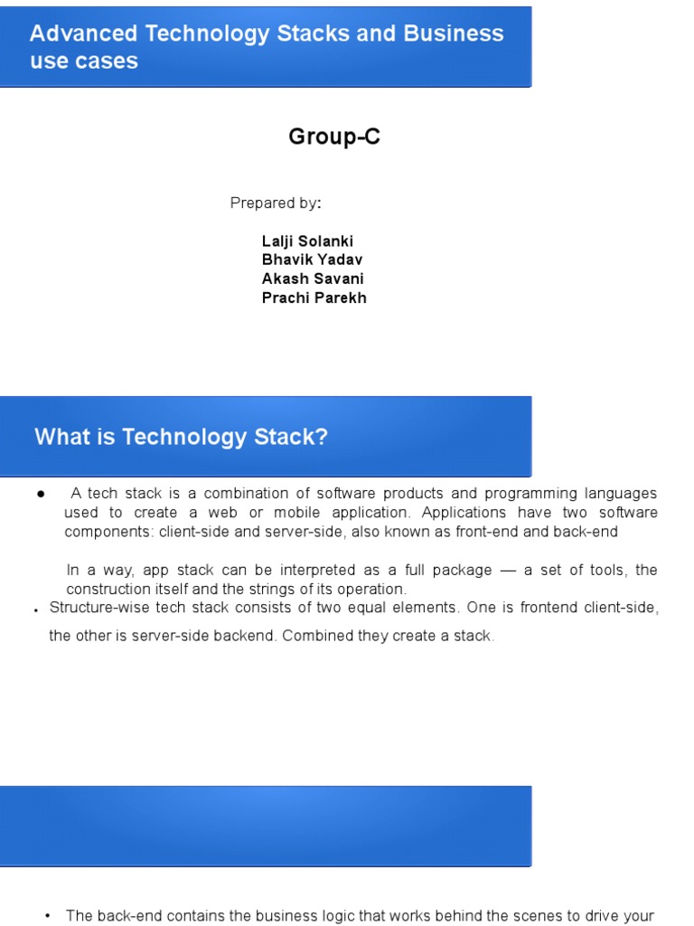 Advanced Technology Stacks Overview | PDF | Augmented Reality | Data Mining