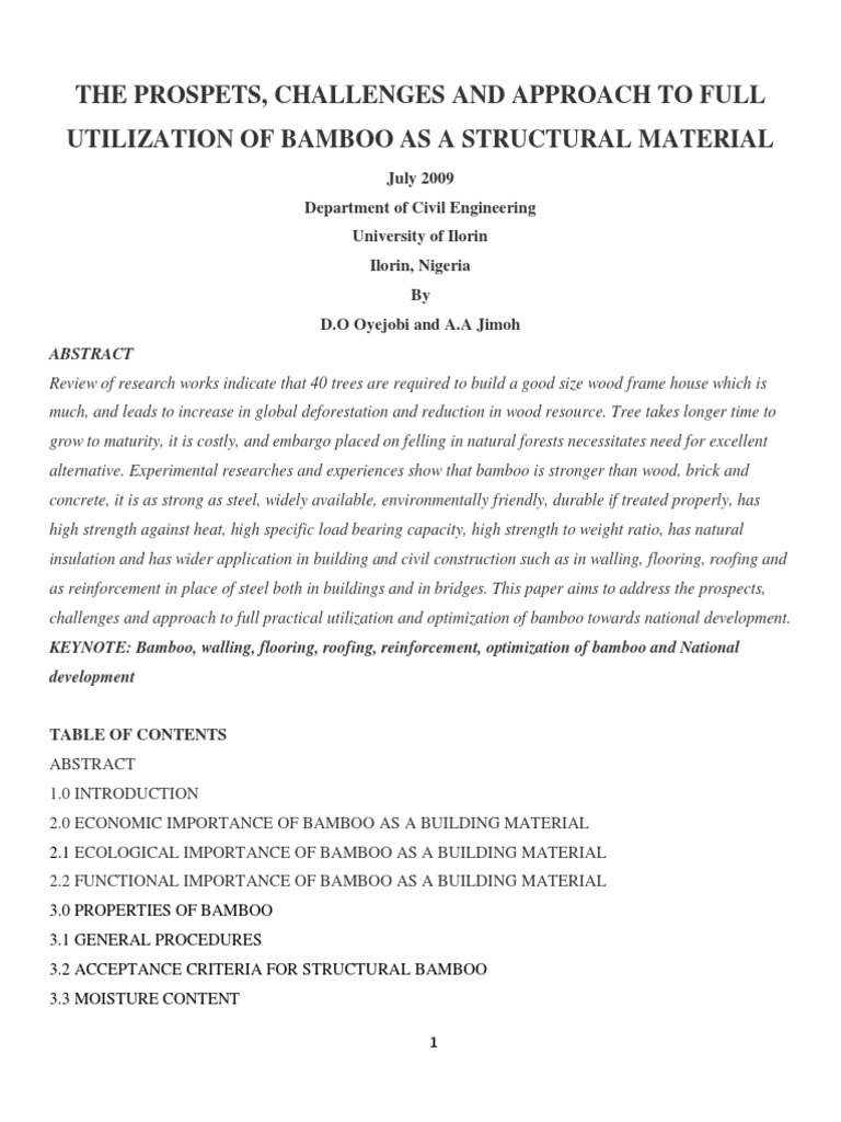 Bamboo 1 | PDF | Young’s Modulus | Bamboo