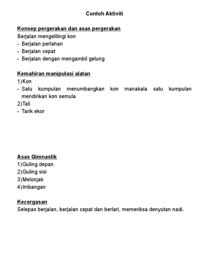 Contoh Aktiviti Pdf