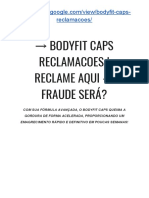 → BodyFit CAPS Cápsulas | Reclame AQUI - É Fraudulento SERÁ??