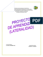 Proyecto de Aprendizaje Lateralidad