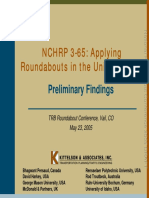 NCHRP 3-65: Applying Roundabouts in The United States: Preliminary Findings