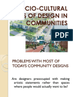 Socio-Cultural Basis of Design in Communities