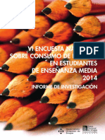 VI Encuesta Nacional Consumo Drogas Estudiantes Ensenanza Media