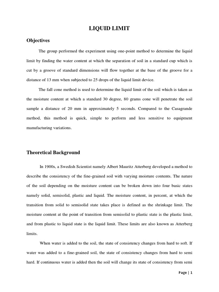 Determining Soil Liquid Limit Methods | PDF | Natural Materials | Materials