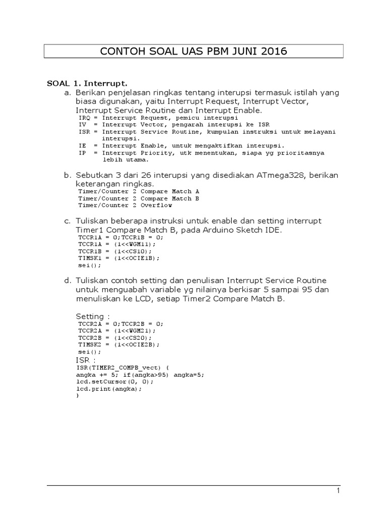 Pengantar Interupsi dalam Arduino | PDF