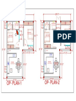 Floor plan layout for 2-BHK apartment