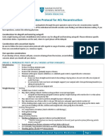 Anterior Cruciate Ligament Reconstruction (ACLR) Protocol