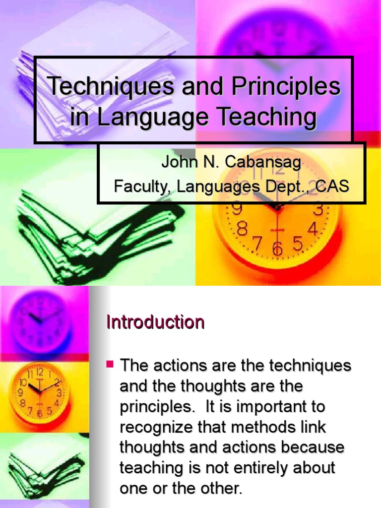 Techniques and Principles in Language Teaching | PDF | Second Language ...