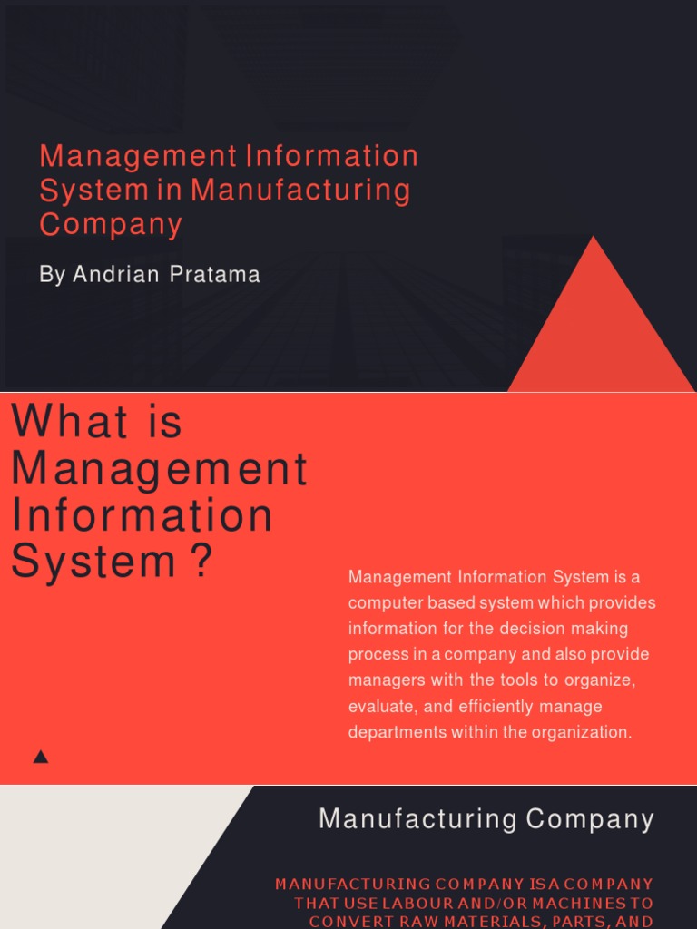 MIS in Manufacturing Overview | PDF | Business Process | Business