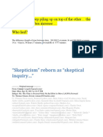 "Skepticism" Reborn As "Skeptical Inquiry "