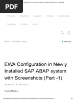 EWA Configuration in Newly Installed SAP ABAP System With Screenshots (Part - 1) - SAP Blogs