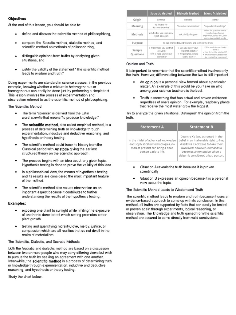 Lecture Note No. 3 | PDF | Scientific Method | Experiment