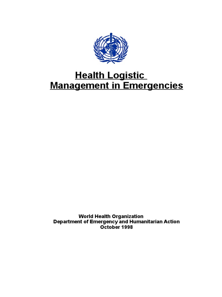 Health Logistics in Emergency Management | PDF | Transport | Business
