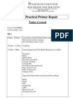 PRINTER REPAIR TRAINING COURSE