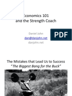 Economics 101 and The Strength Coach: Daniel John