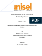 Faculty of Engineering and Life Sciences (FELS) Final Year Project Proposal