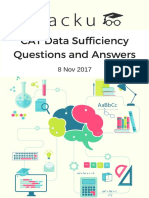 CAT Data Sufficiency Questions and Answers PDF