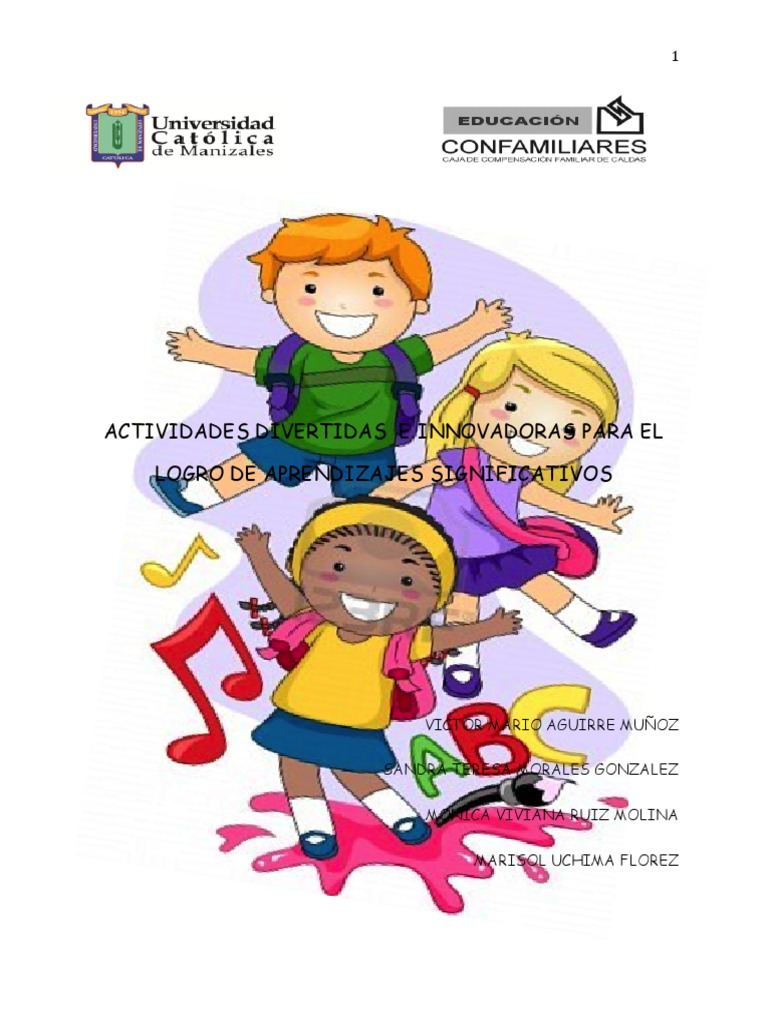 Actividades Significativas Preescolar PDF | PDF | Educación de la primera  infancia | Maestros, image size:768x1024