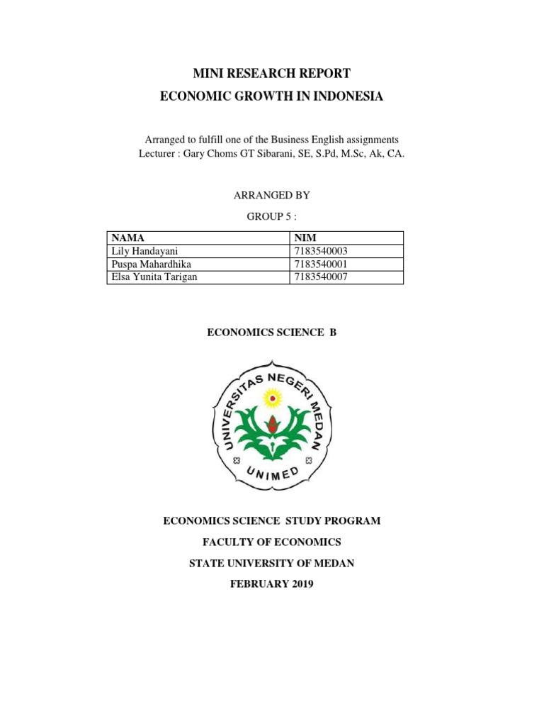 Mini Riset Bahasa Inggris Ekonomi Pdf Economic Growth Economic