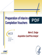 Preparation of Interim and Completion Vouchers
