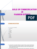 The Role of Communication IN Fashion Events
