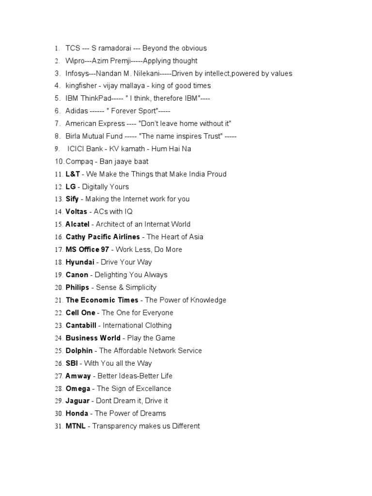 New List of Ceos and Punch Lines | PDF | Citigroup | Companies
