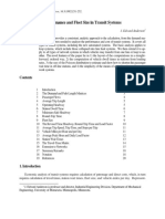 Calculation of and Fleet Size Transit Systems: Performance in