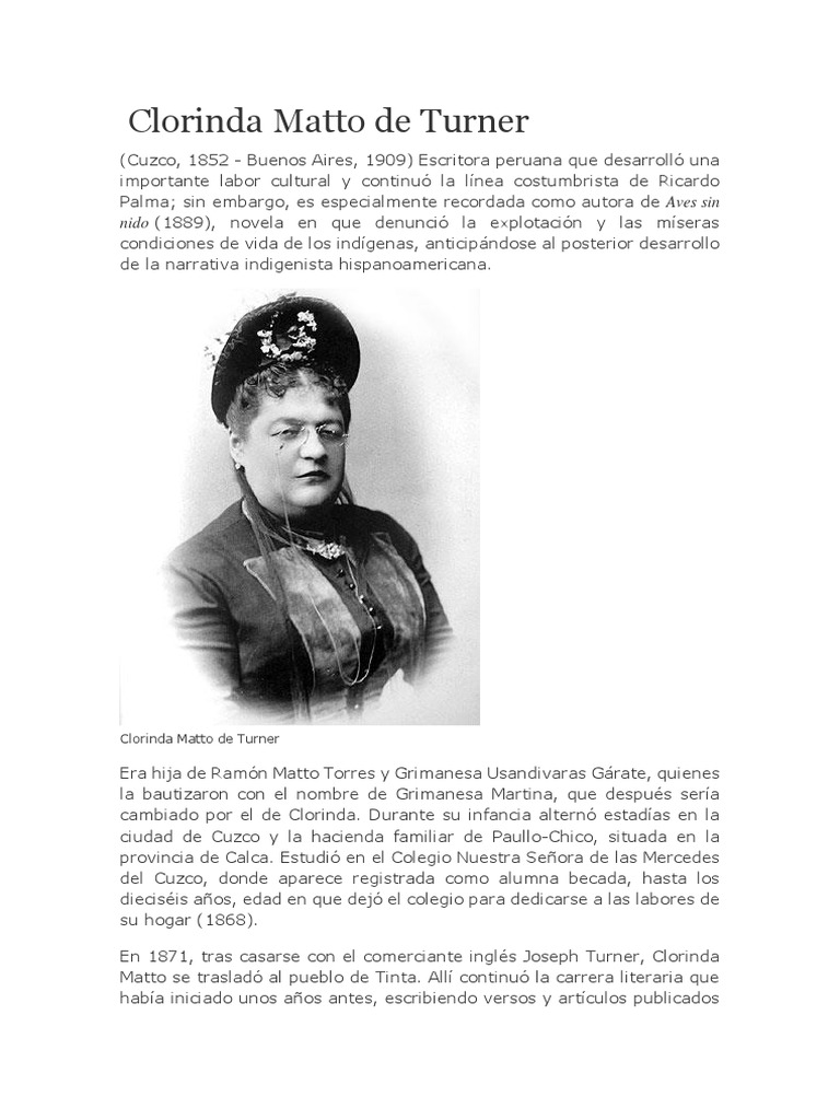 Clorinda Matto De Turner Pdf