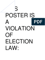 This Poster Is A Violation of