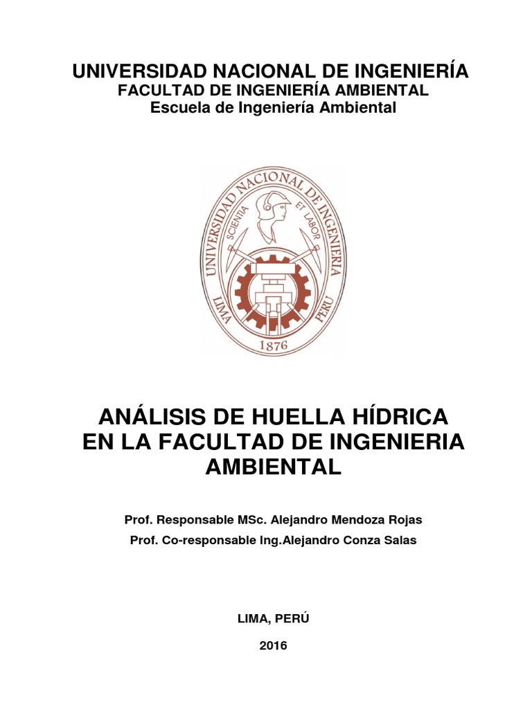 Análisis de Huella Hídrica en FIA UNI | PDF | Evaluación del ciclo de ...
