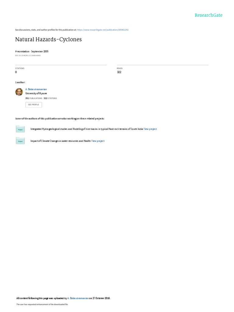 Natural Hazards Cyclones 2 Pdf Tropical Cyclones Cyclone