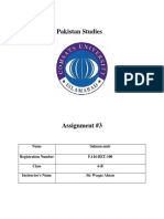 Pakistan Studies: Name Salman Amir Registration Number FA16-BET-100 Class 6-B Instructor's Name Sir Waqas Ahsan