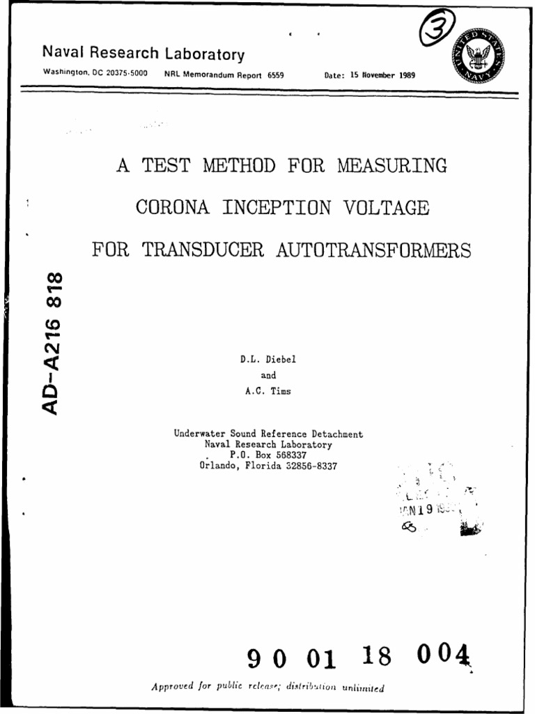 A Test Method For Measuring Corona Inception Voltage | PDF
