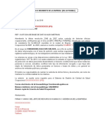 Carta SOLICITUD para Base de Datos AUDIOMETRIAS Programa de Vigilancia Auditivo