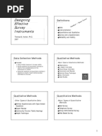 Designing Effective Survey Instruments: Definitions