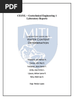 CE151L - Geotechnical Engineering 1 Laboratory Reports: Water Content Determination