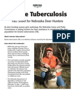 Bovine Tuberculosis Fact Sheet For Nebraska Deer Hunters