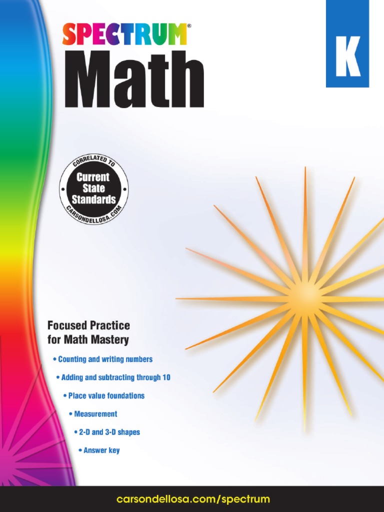 Spectrum Math Kindergarden PDF | PDF | Shape | Geometry