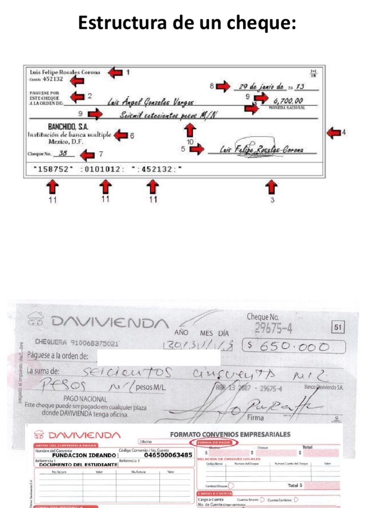 Estructura de Un Cheque | PDF