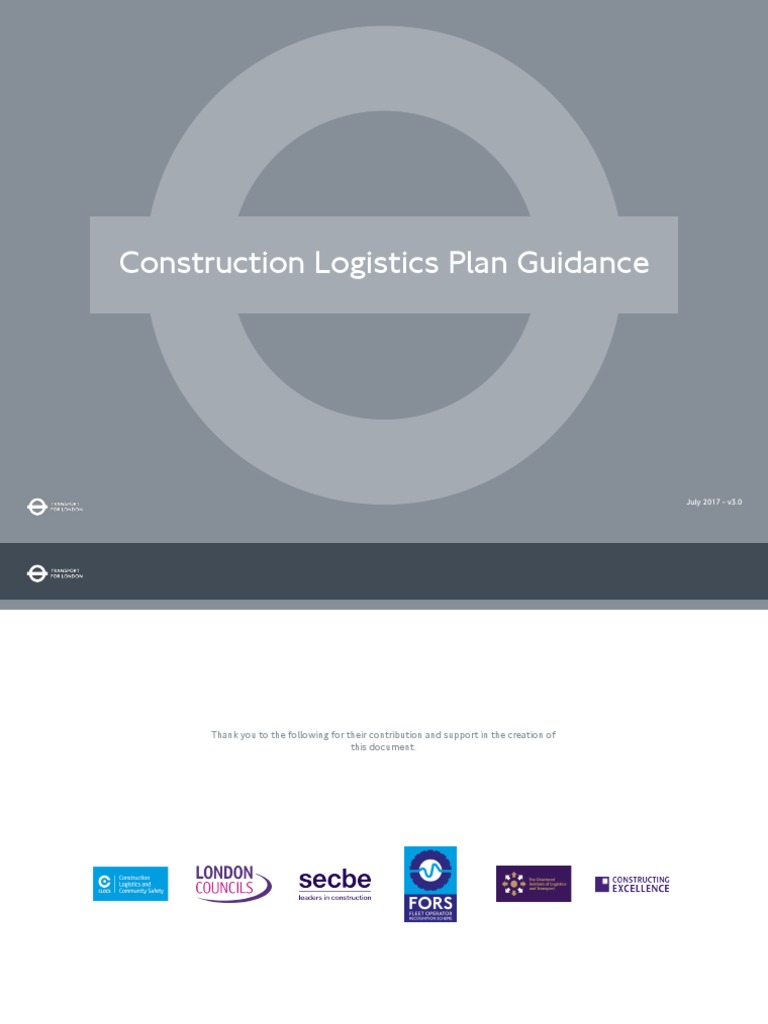 Construction Logistics Plan Guidance PDF | PDF | Logistics | Excavation ...