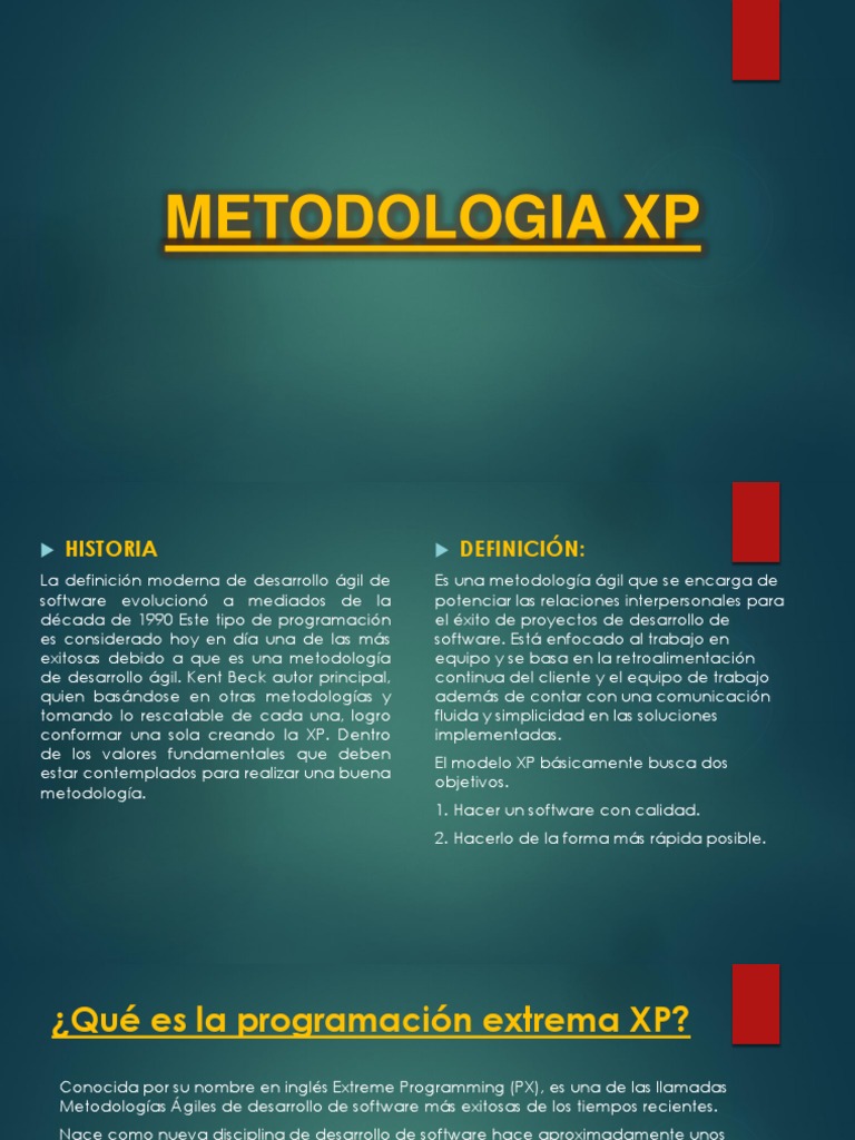 Metodologia XP | PDF | Software | Ingeniería Informática