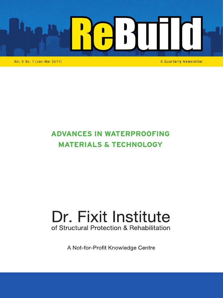 Advances in Waterproofing Techniques | PDF | Concrete | Roof