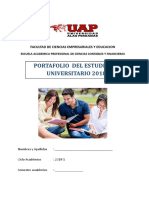 Portafolio Del Estudiante Universitario 2018: Facultad de Ciencias Empresariales Y Educacion