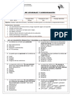 2° Prueba de Lenguaje y Comunicación PDF