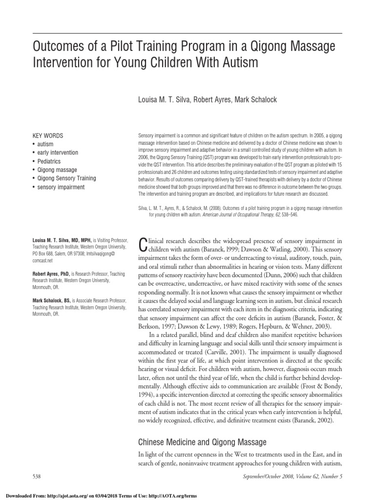 538 PDF PDF Autism Traditional Chinese Medicine