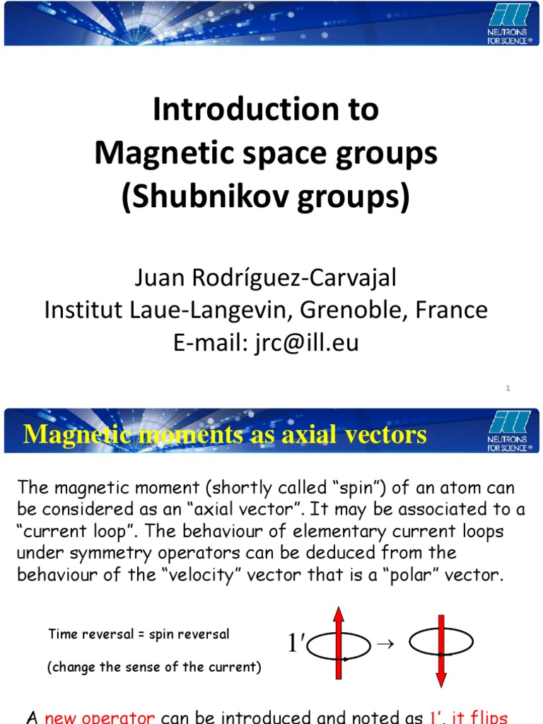 Introduction To Space Groups (Shubnikov Groups) PDF