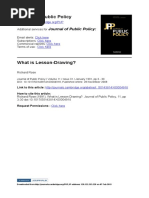 What Is Lesson-Drawing? - Richard Rose 1991