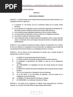 Condiciones Generales de Trabajo Vigentes