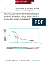 Curvas tonelaje vs ley y recursos explotables en minería